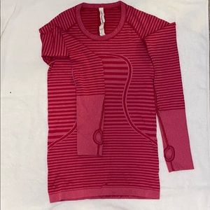 Pink lululemon long sleeve